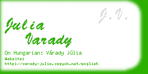 julia varady business card